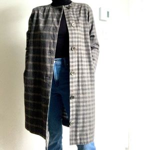 Grey Fall vintage light wool coat